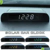 Altri ricambi auto Nuovo orologio digitale Orologio solare adesivo interno per auto Alimentazione 24 ore Decorazione Alimentazione USB Electroni C8E8 Consegna a goccia Dh2Wc