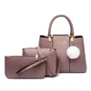 Shoulder Bags 2024 Set Women Bag Fashion PU Leather Ladies Handbag Solid Color Womens Messenger Purse Composite