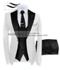 Jacka Vest Pants Suits For Mens Casual Business Suit Highend Social Formal 3 PCS Set Brudgum Wedding Men 240227
