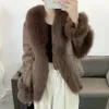 New Fox Haining Rabbit Hair, Fur, Large Fur Collar, Slim Women's Coat, Winter Light Luxury 415206