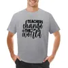 Tanktops voor heren TEACHERS CHANGE THE WORLD T-shirt Oversized T-shirts grafisch voor heren