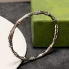 Designer armband hoogwaardige sterling sier bamboe sieradenketen vrouwen mode goud verguld cadeau b0050