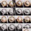 Pierścienie przyciskowe Bell Bell 16PCS CZ Nose Hoop Noztril Zgięte pierścień cyrkon Chrząstka Tragus Dait