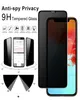 Vetro temperato privacy di alta qualità per iPhone X XS Max XR 8 Plus Proteggi schermo AntiSpy Durezza 9H Copertura completa Nessun pacchetto3998337