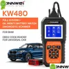 Outils de diagnostic Nouveau scanner Konnwei Kw480 Obd2 pour voitures Obd 2 Abs Airbag SRS Reste d'huile Systèmes FL Outil de diagnostic Batterie Match E38 E4 Dhkky