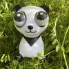 Creative Adorable Animal Decompression Squishes Toy Portable Panda Squishes Toy Popping Rotatable Eyes Children Gift