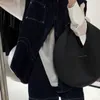 new designer bag fashionable versatile fashion dark black round shape design handbag commuter carrying handbag female 240131