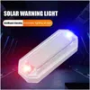 Dekorative Lichter Neues Auto Solar-LED-Mini-Warnlicht Nachtfahrt für Motorrad Elektrofahrzeug Fahrrad Schwanz Anti-Rear Strobe Drop D DHLGB