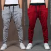 Mäns 8 färg mager sweatpants sportbyxor män joggar 240308