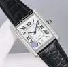 U1 najwyższej klasy AAA Fashion Watch Watch Watch Kwarc Ruch Silver Watches Lady Square Watche zegarki ze stali nierdzewnej Oryginalne zapięcie na rękę Montre de Luxe