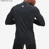 Mens LU-1621 Camisetas Homens Musculação Esporte Camiseta Quick Dry Running Camisa Manga Longa Compressão Top Gym T Shirt Homens Roupas de Ginástica Apertadas