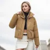 Dames Trenchcoats Warm Pluizig Dikker Parka's Winter Winddicht Sneeuwkleding Casual Parcas-jas Katoen gewatteerd Opstaande kraag Parkalar