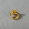 Nouvelle bague de bijoux à double tête en or noir émail goutte glaçure bague en laiton plaqué or véritable 18 carats bague de contraste de couleur pour les femmes en Europe et en Amérique