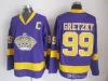 Acheter Factory Outlet Hommes Los Angeles Kings 99 Wayne Gretzky Noir Violet Blanc Jaune 100% Cousu Pas Cher Meilleure Qualité Maillot de Hockey sur Glace