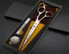 SMITH CHU Professionelle Friseurschere, 7 Zoll, gerader Schnitt, gebogene Schere, Friseurschere, Scheren-Set, S036, LY1912318365528