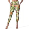 Leggings femininas padrão de frutas calças de yoga sexy abacate amor impressão personalizado cintura alta ginásio leggins feminino engraçado calças esportivas de secagem rápida