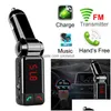 MP3/4 FMトランスミッターBC06 Bluetooth Car Kit Hands Transmitter Wireless Music Reciver LCD MP3プレーヤーデュアルUSB充電器プライベートラジオDHSQH