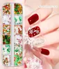 12 griglie set adesivi glitter per unghie fiocco di neve neve natale fiocchi fai da te tavolozza manicure fetta decorazione unghie artistiche7124748