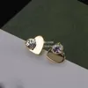 Heart Shape Stud Square Shape Diamond Earring Earrings Double Letter Drop Studs Anniversary Gift With Box