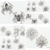 금속 100pcs/lot cute spider marm beads 4styles tibetan sier 펜던트 보석 DIY 발견 드롭 배달 보석류 느슨한 구슬 dhiyp dhiyp