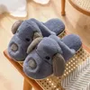 Chiens Slippers Cotton 816 Carton de maison mignonne Femmes Femmes Furry Chaussures Furry hivernaux Parent-enfant de sol