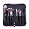 Makeup Brushes 10st Makeup Borstes Set Powder Brush Eyeshad Concealer Eyebrow Brush Cosmetic Tools With PU Bag 240308