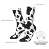 Herrstrumpor Cow Animal Print Cowboy and Country Ranch Farm Style Harajuku Sweat Absorbering Strumpor hela säsongen för unisex gåvor