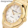 Audem Pigu Orologi a carica automatica Movimento tourbillon volante Orologi da polso Royal Oak Orologio 37 mm Indice bianco Segna ora Quadrante oro WN-359O