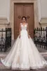 Plus Size Applique Illusion Back Country Dress Sash Custom Made Ivory With Champagne Lace Wedding Dresses Bridal Gowns