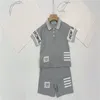 Nouvelle marque de vêtements polo d'été en coton de haute qualité pour enfants, ensemble de sport pour enfants, mode haut de gamme, taille 90cm-150cm a03