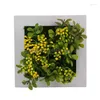 Decorative Flowers Wreaths Amenmo 3D Creative Succent Plants Imitation Wood Po Frame Wall Decoration Artificial Home Decor Drop De Dhrur