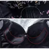 Bras vadderad för kvinnor Push Up Bra Lace Lingerie Plus Size Lägg till två kopptråd Free Brassiere C D E Sexiga underkläder
