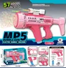Super Soaker Toys MP5 Bubble Water Gun For 4-8 Years Old Porous Handheld Motorized Auto Suction Bubble Gun with Colorful Lights Sent By Sea