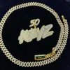 Bestpreis Benutzerdefinierte Neue Exquisite 925 Sterling Silber Hip Hop Schmuck d Farbe Moissanite Kubanischen Halskette Anhänger