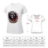 Polo da donna Donna dipinta con il volto della morte T-shirt grafica T-shirt oversize taglie forti T-shirt da donna
