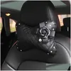 Sitt kuddar Nya Pearl Black Camellia Flower Car Accessories Crystal Rhinestone Interior Dekoration Läder ratt Er Seat PI DHH9T