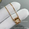 Designer Necklace VanCF Necklace Luxury Diamond Agate 18k Gold V Gold Kaleidoscope Necklace Womens New Diamond Clover Pendant Chain