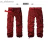 Pantalons pour hommes MIXCUBIC 2017 style coréen lavage vin rouge coton salopette pantalons hommes multi-poches cargo pantalon pour men28-40 240308