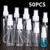 Partihandel 50st 10 ml 50 ml 100 ml Portabla sprayflaskor Tomma behållare Atomizer Bottle Travel Parfym Bottle Alcohol Bottle 240229