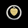 T Familj S925 Silver Rose Gold Love Pendant Ring Light Luxury Simple Fashion Ring Par Gift