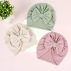 Accessoires de cheveux 2024 1pcs bébé filles garçons bandeau mignon grand arc chapeaux couleur unie doux né pour enfant en bas âge turban chapeaux pour bébés