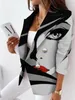 Damenbekleidungslinie Gesichtsanzug Kleidung im Western-Stil Reversknopf Deckeltasche Mode 240229