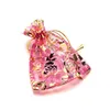 Bolsas de jóias, sacos rosa rosa 4 tamanhos organza jóias presente bolsa dstring sacos saco de doces vender entrega de gota jóias embalagem d dhusz