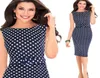 Bra ett temperament runda nackarbetsklänningar med elegant bälte klänning elastisk lång kjol NLX0145027688