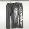 Pants Mens Pants Y2K Vintage Streetwear Black Baggy Hell Star Cargo Sweat Trousers Joggers Flare Stacked Sweatpants Clothes 240308