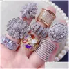 Band Rings Plated Colors Gem Lady Fashion Exaggerated Rhinestone Ring Mix Different Style And Size 16-20 Drop Delivery Jewelry Dh9O1