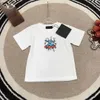 Märke barn t-shirt skateboard mönster tryck baby tshirt storlek 100-150 cm designer baby kläder sommar pojkar flickor kort ärm tees 24mar