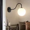 Lampade da parete Nordic E27 LED Luci a sfera in stile moderno per la lampada da comodino della camera da letto del corridoio