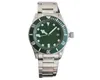 Orologi di design classici da donna in acciaio inossidabile 904l con zaffiro luminoso montre quadrante verde rotondo fibbia pieghevole data orologio automatico uomo regalo SB062 c4