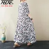 Party Dresses Summer Dress Women 2024 Bohemian Floral Print Vestidos De Mujer Pullover Cotton Casual Loose Vintage Holiday Long Maxi